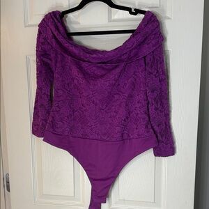 AFRM Deep Purple Lace Bodysuit